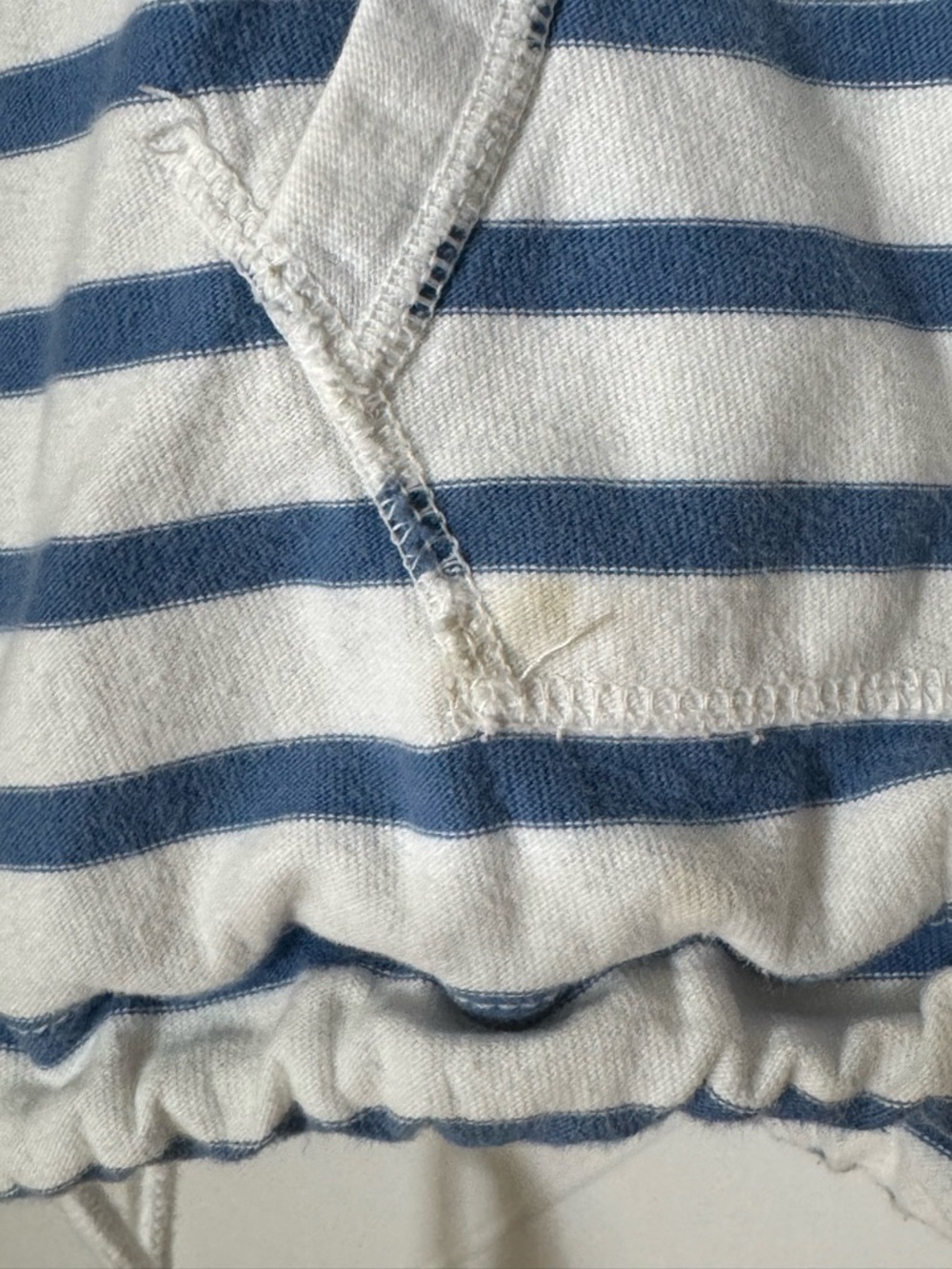 American Eagle Outfitters Blue & White Striped Half-Zip Hoodie - Picture 7 of 7